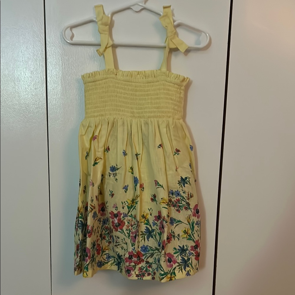 Floral Yellow Kids Dress
